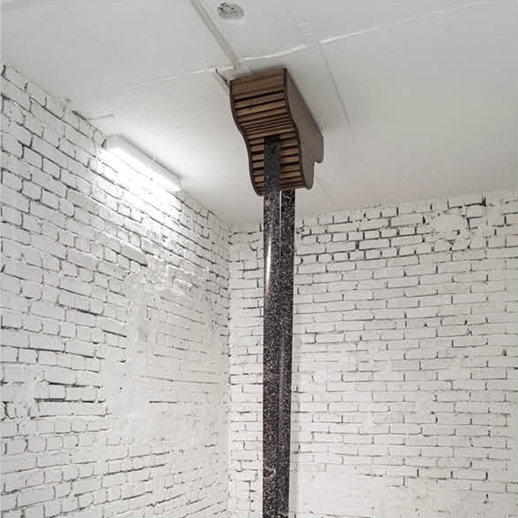 核桃树，音乐盒零部件，透明板印刷物，60X23X36厘米, 2016