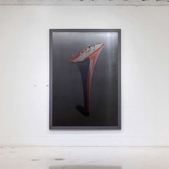2019 Painted Ink & Silkscreen on Embossed Stainless steel
