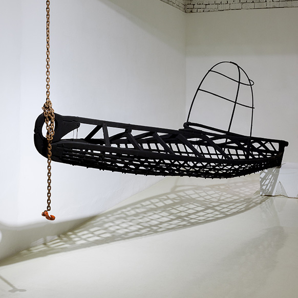 2015_wood, paint, glazed ceramic_Size Variable