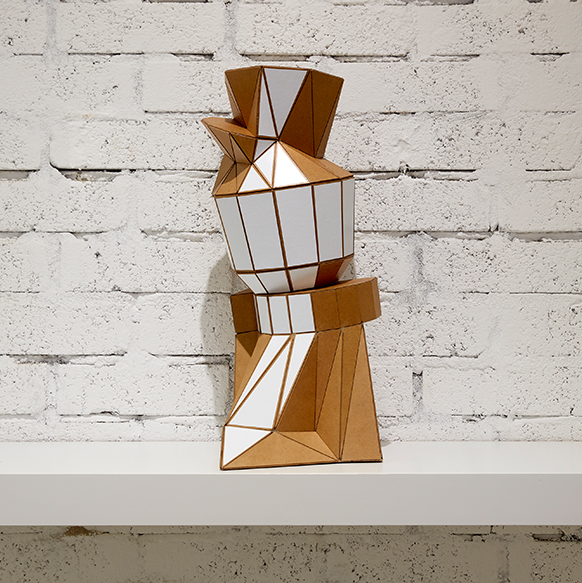 cardboard, contact paper, shelf size variable 2017