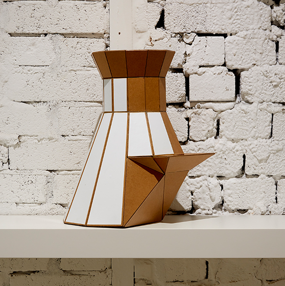 cardboard, contact paper, shelf size variable 2017